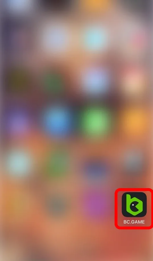 Open the BC Game app by tapping the icon on the home screen.