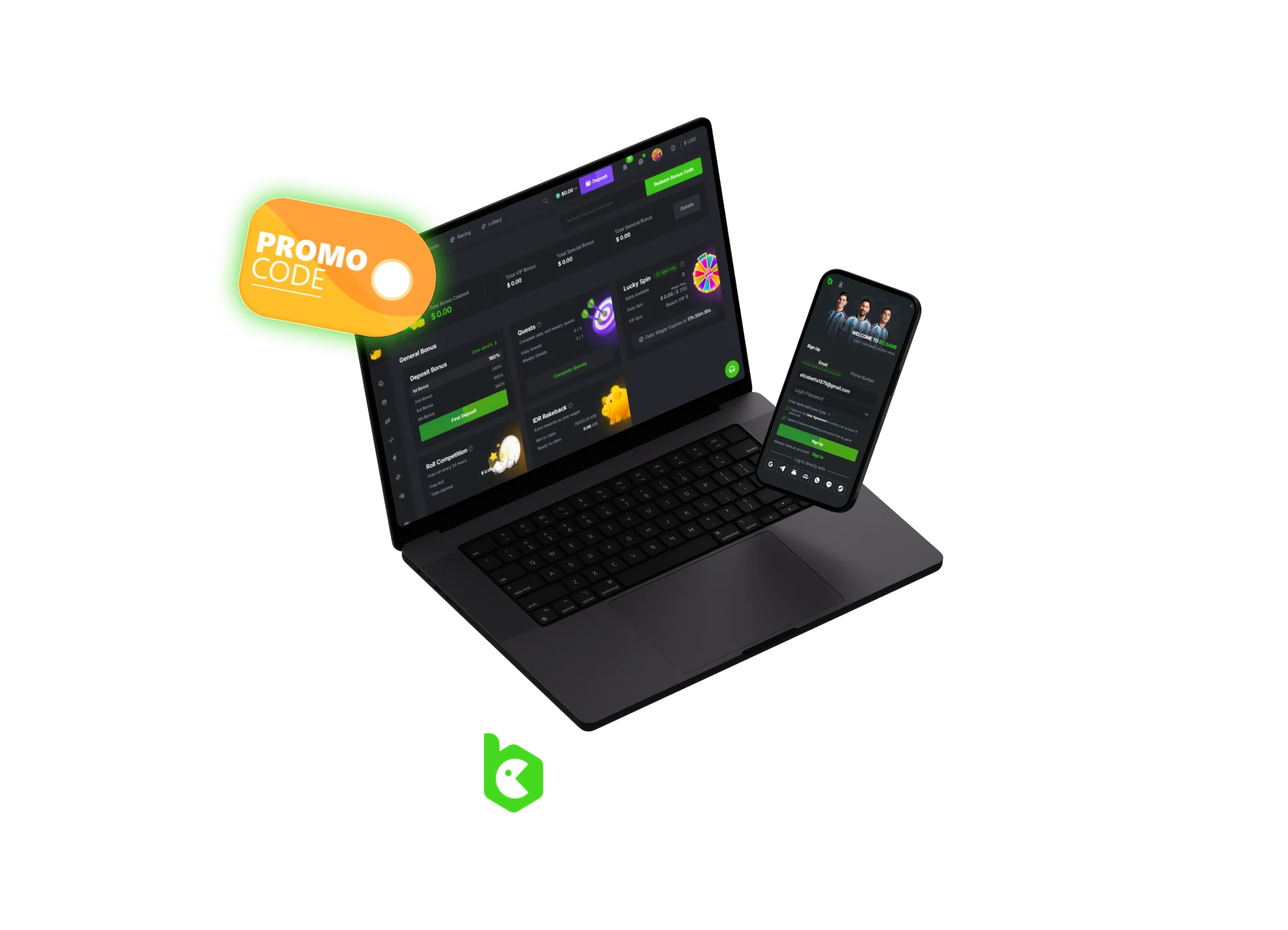 Is there a promotional code to increase your bonuses on the BC Game website.