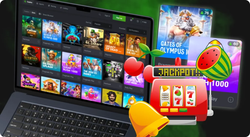 What popular slot games are available on the BC Game online casino website.