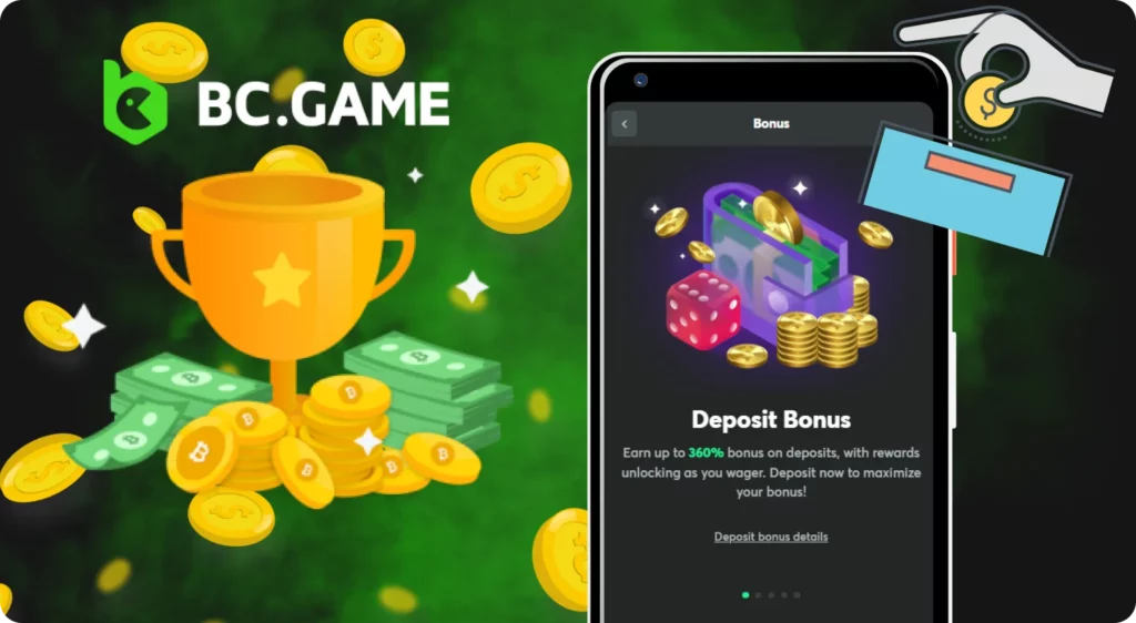 Get your welcome bonus after the first deposit.